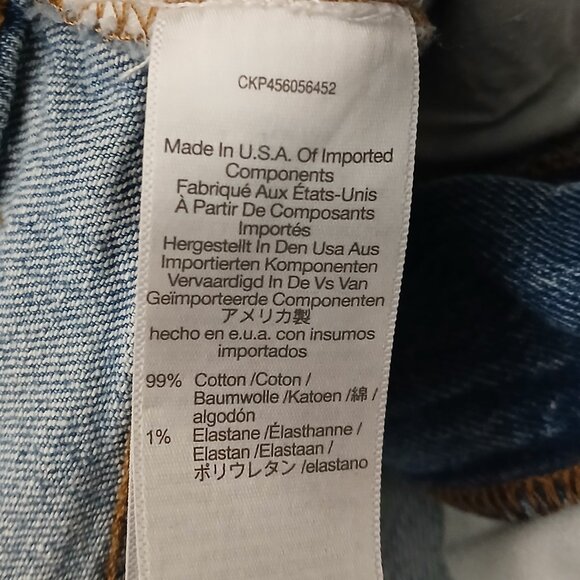 Madewell Jeans 27 Perfect Vintage High Rise Crop Raw Hem Stretch AF691 USA Made - Picture 10 of 11